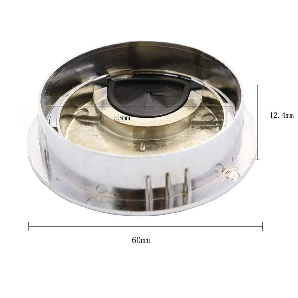 1Pcs 52mm 2"inch Metal Desk Table Grommet Cable Cord Hole Cover for Home and Office (Bright silver)