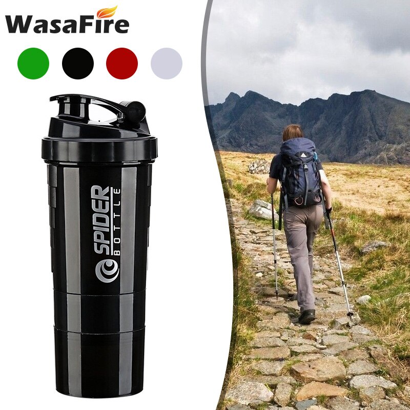 500ml copo de água plástico portátil copo copo de água esportes garrafa de água proteína shaker viagem ao ar livre portátil leakproof drinkware plástico