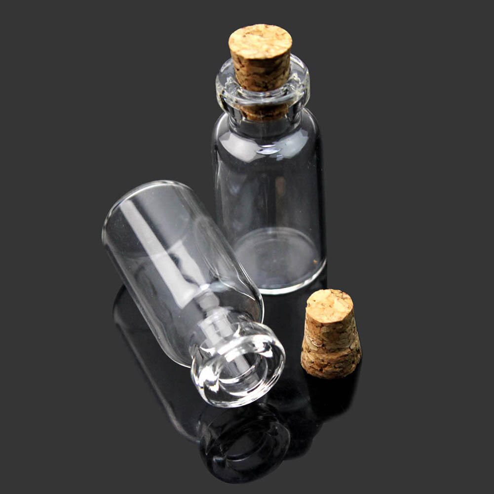 "Beste Preis Mini Klar Kork Phiole 20 Stck 16x35mm 2 ml sehr klein transparent Kork Glas Flaschen fläschchen 2 ml Perlen Bausätze Neue"
