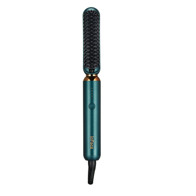 Xiaomi-peine de pelo liso InFace, rizador de pelo con iones negativos, protege el cabello, cerámica, calor, temperatura constante estable: Default Title