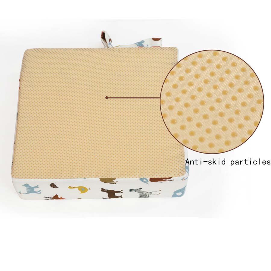 Babyverhoger kussen cotto 8cm cartoon dieren stoelverhoger antislip verwijderbaar wasbaar kinderstoelkussen