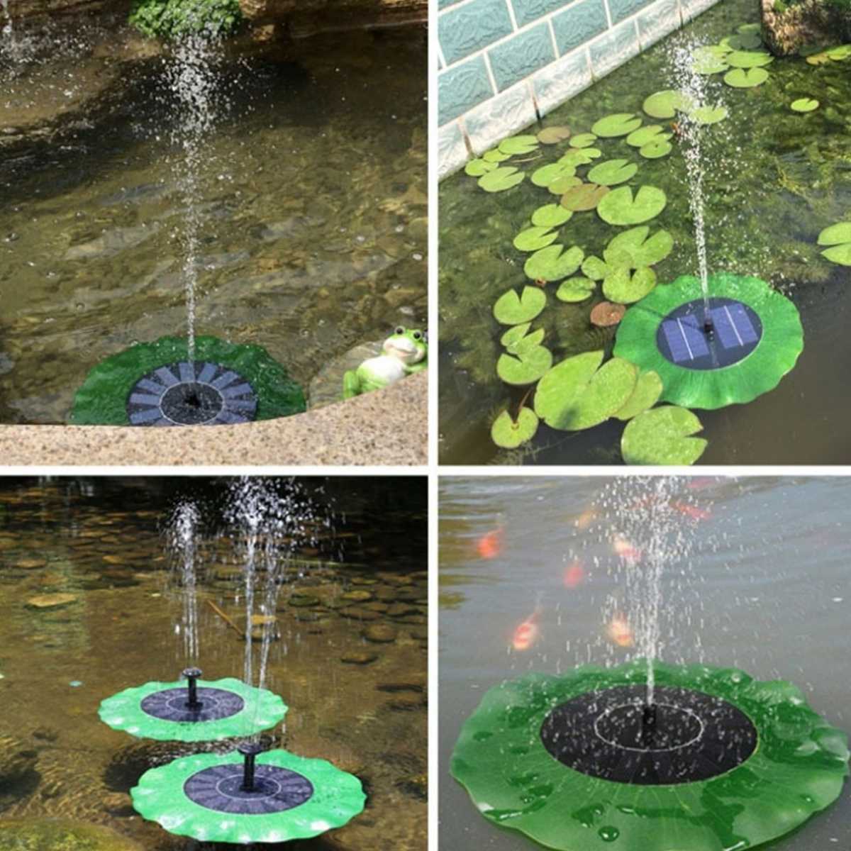 Mini Solar Powered Fountain Garden Pool Pond Solar Panel Floating Fountain Garden Decoration Water Fountain