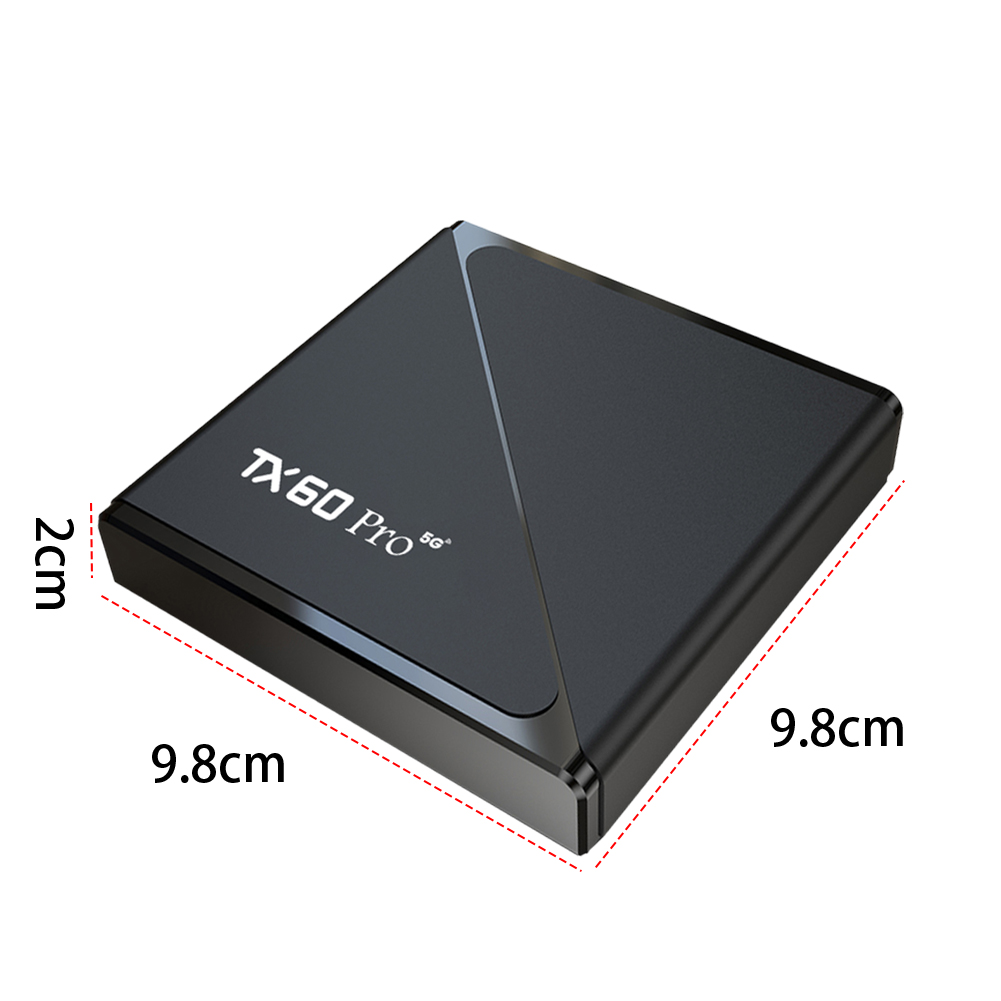 TX60 PRO Smart TV Box 2.4G 5G Dual WiFi 6 Android Set-top Box Lettore Multimediale Domestico con Telecomando 2026