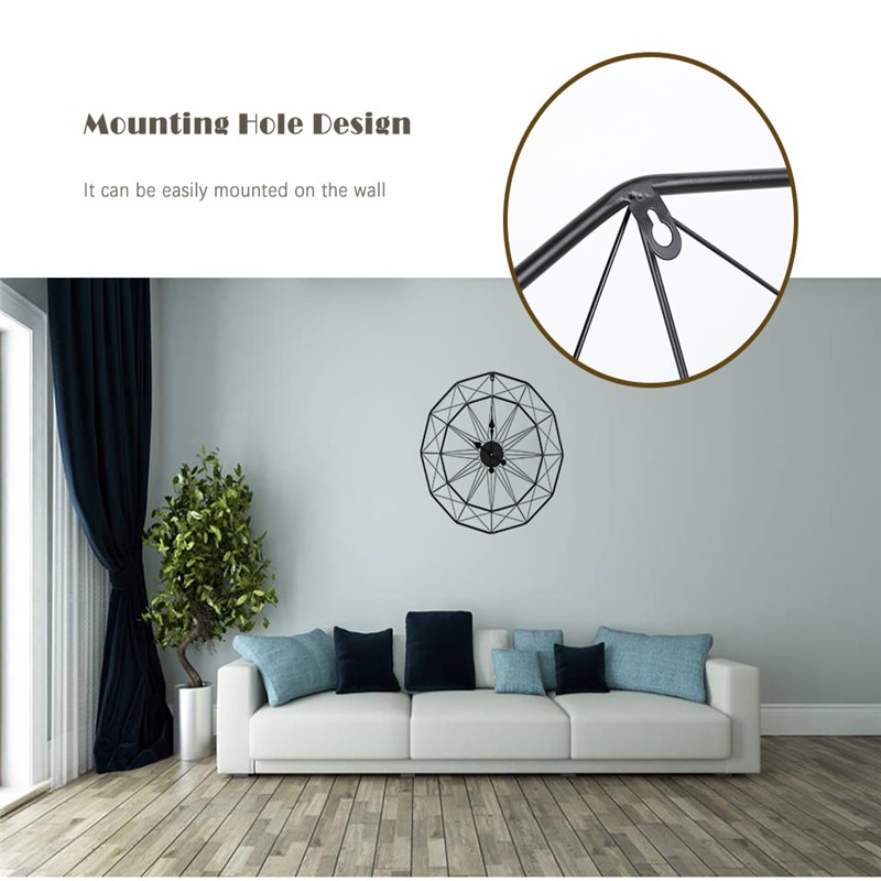 60cm store vægure moderne ure til boligindretning jernkunst retro europæisk stil hængende vægursure