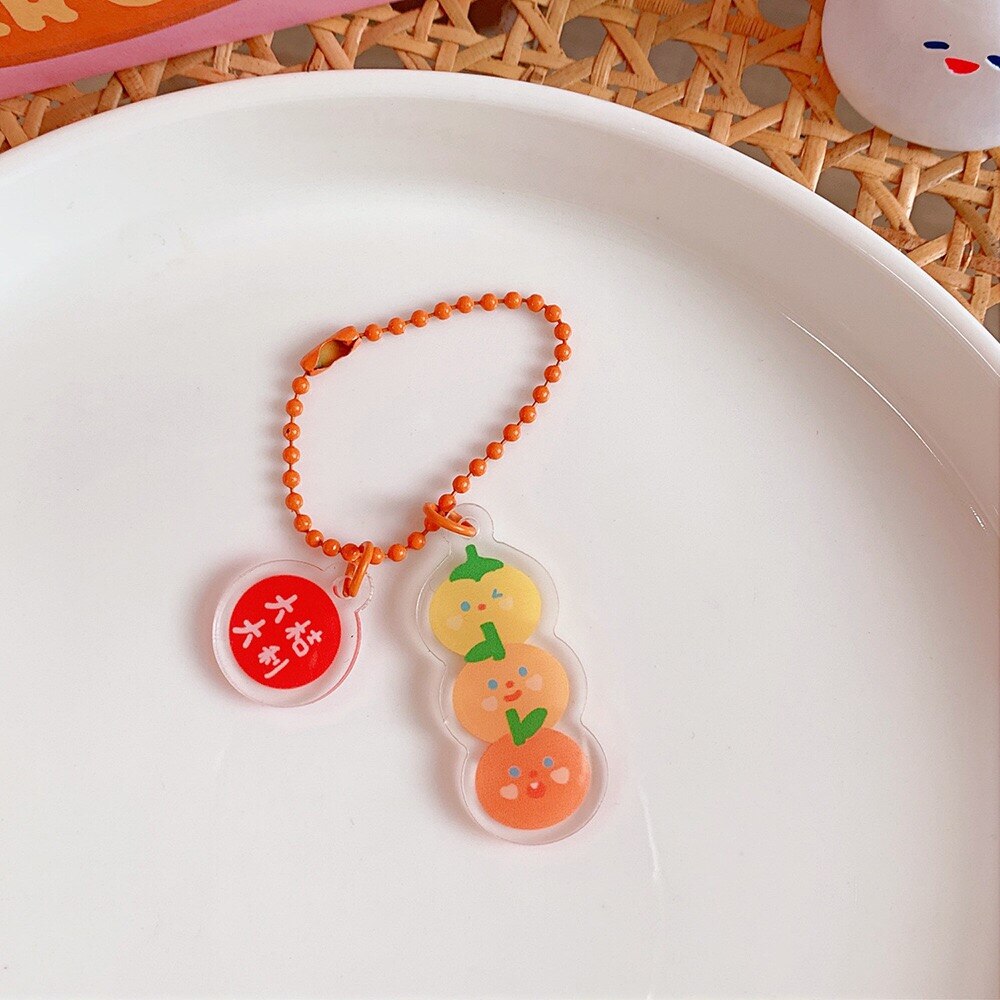 Bags Accessory 2pcs Kawaii Korea Japan Girls Key Chain Ring Children Bag Sccessories Milkjoy Bentoy: 3
