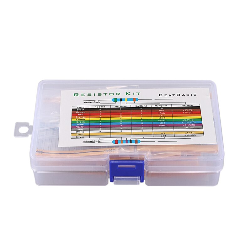 525 Pcs/Lot 17 Values 1% Resistor Kit 1/4 Power Carbon Film Resistor Assortment Kit
