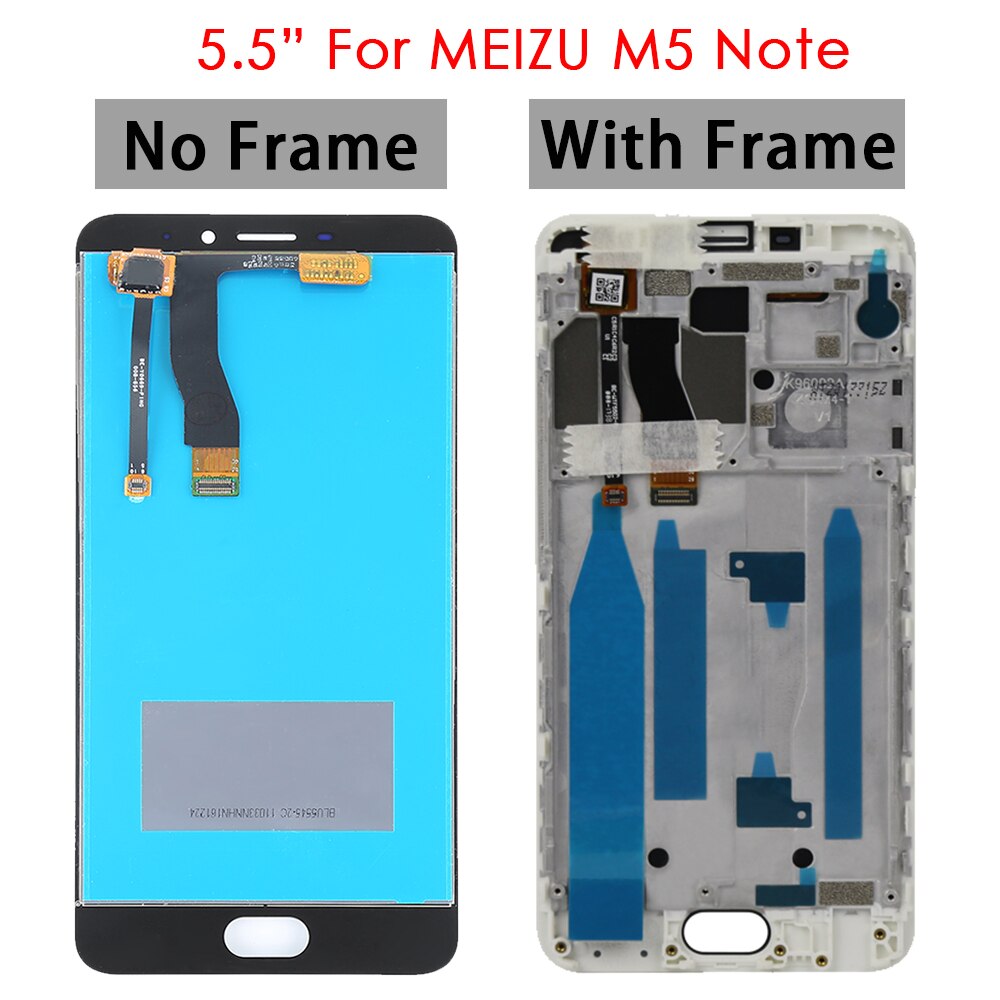 Originale Per Meizu M5 Nota M621H Display LCD Touch Screen con Telaio Per Meizu M5 M611H Schermo LCD Per MEIZU m5S/M5S mini M612H