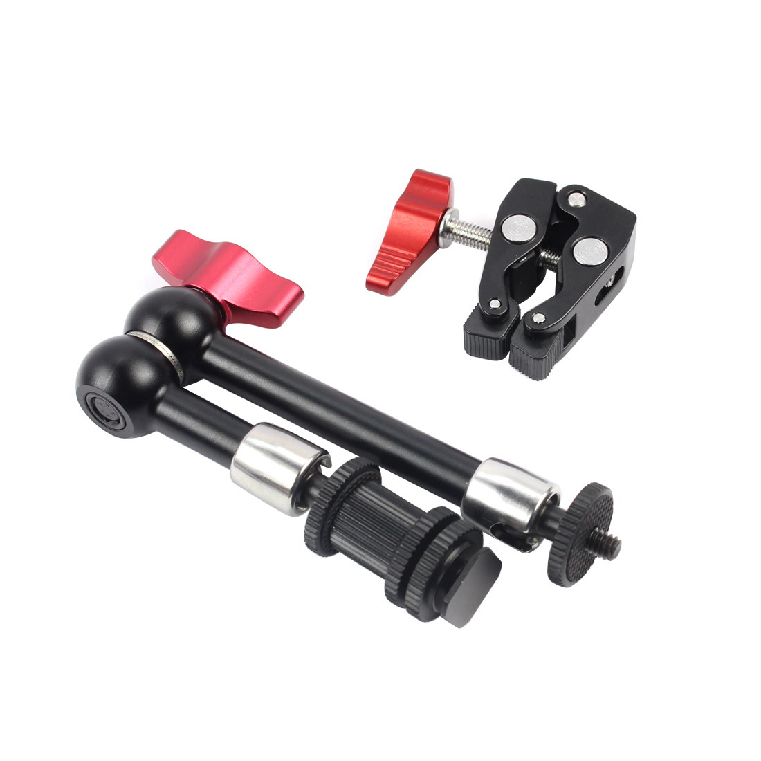 Adjustable Friction Articulating Magic Arm 7 9 11 inch 1/4" Cold Shoe Mount Super Clamp for Flash Light Monitor Video SLR Camera