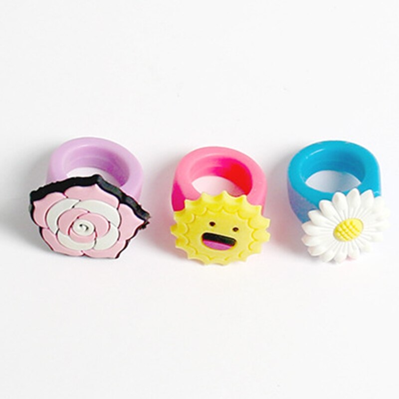 6 Stijlen/Set Leuke Cartoon Kinderen Rubber Ring Voor Jongens Meisjes Party Favor