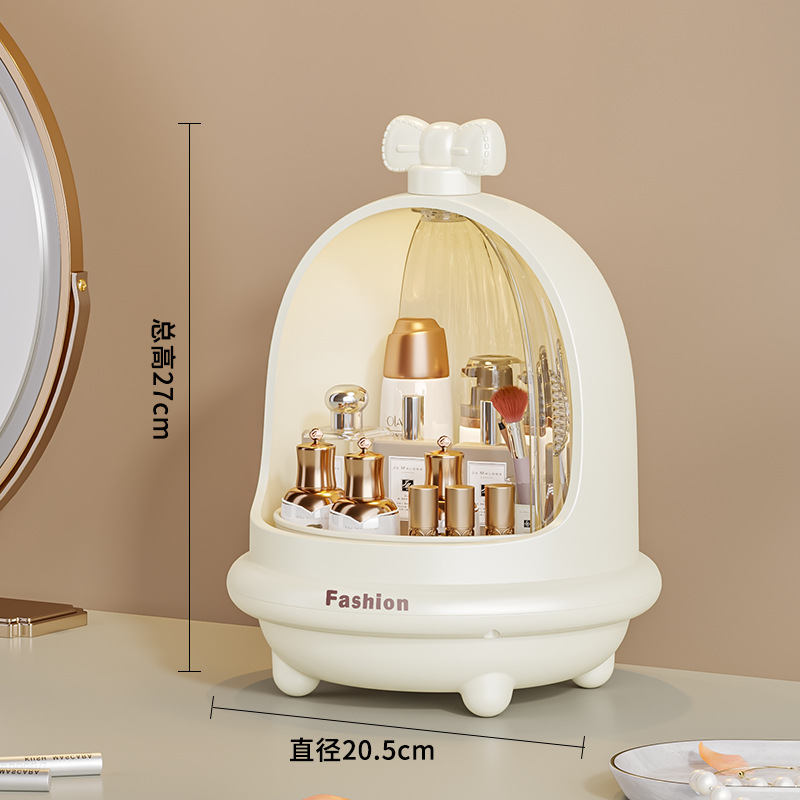 Pyłoszczelna gablota kosmetyczna robić przechowywania kosmetyków próżność Organizer z przezroczystą pokrywką Przenośne pudełko robić przechowywania kosmetyków na blacie: MULTI