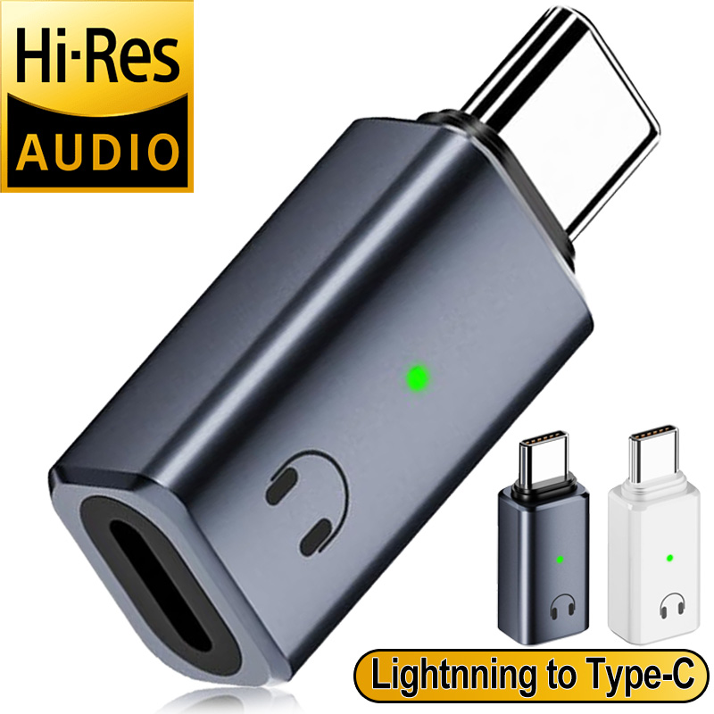 Adaptador de Audio USB C a iOS, convertidor de auriculares USB tipo C macho a Lightning hembra para iPhone 16 15 iPad Pro Air 6/5/4 MacBook