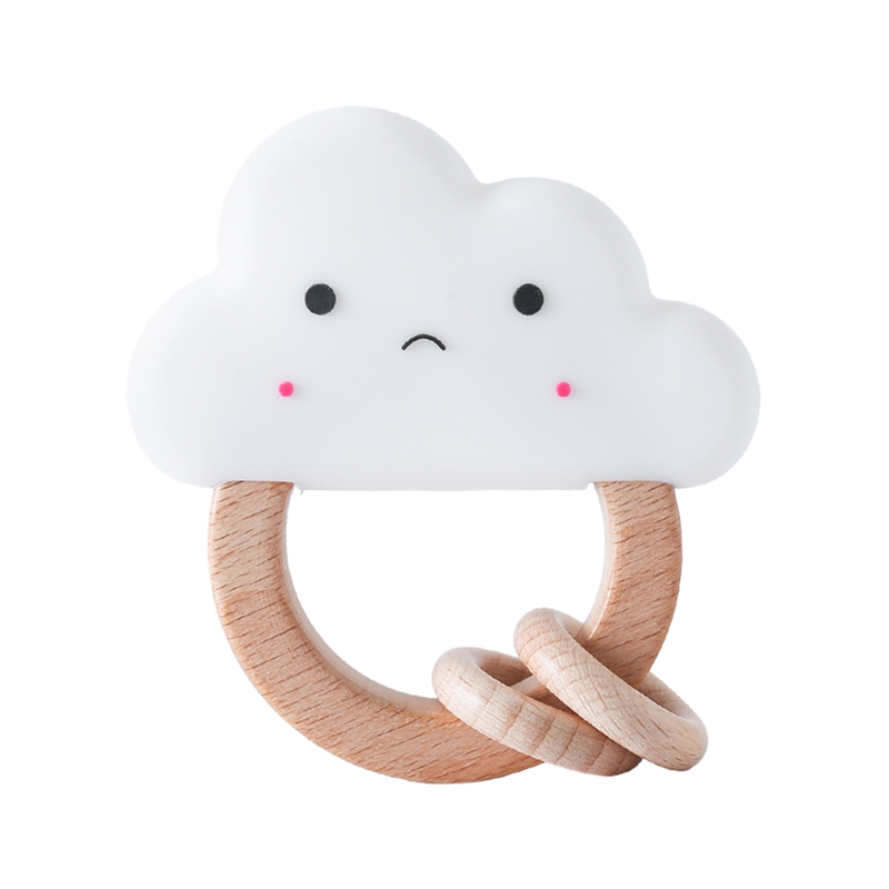 Sonajeros para bebé, sonajero de flores de ganchillo, anillo de madera, mordedor para bebé, roedor, gimnasio infantil, sonajeros móviles, juguetes educativos para recién nacidos, , 1 ud.: Gris