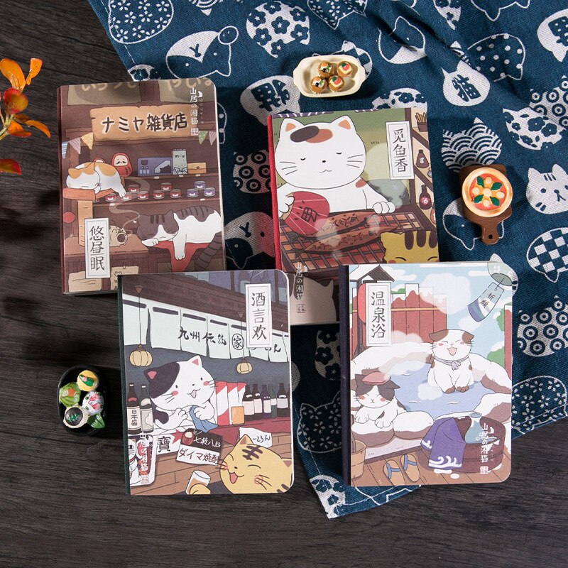 "Japanese Cat ver4" Cute Monthly Planner Study Agenda Notebook Pocket Diary Freenote Journal Stationery