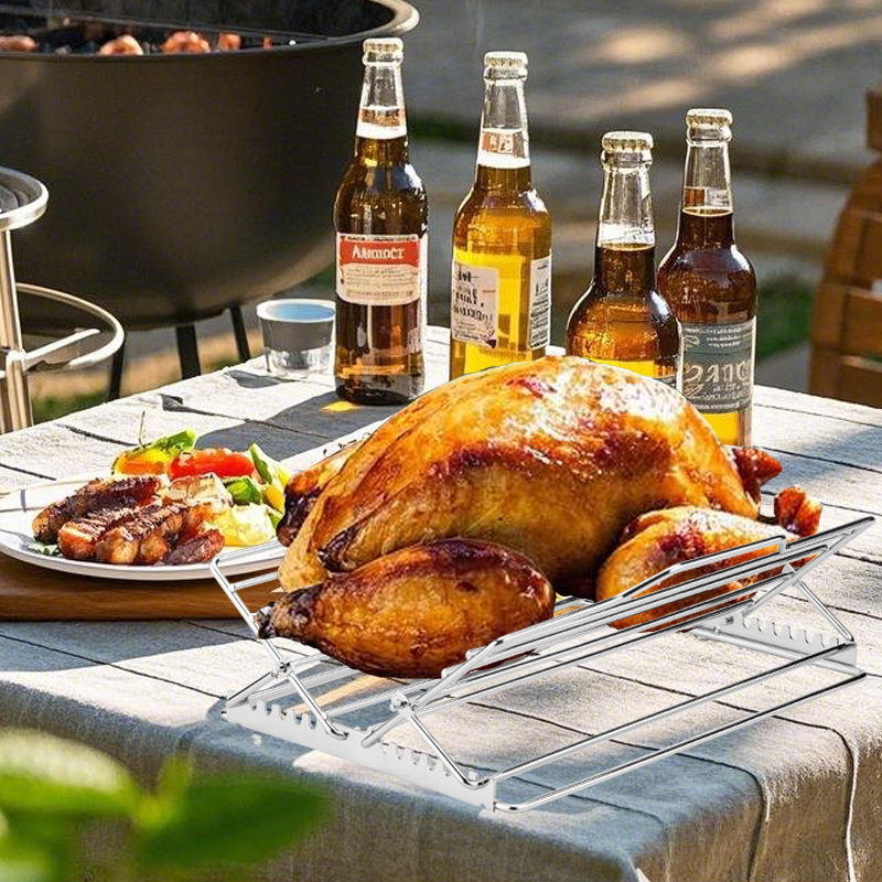 Adjustable Turkey Chicken Roasting Rack,V-Shaped T... – Vicedeal