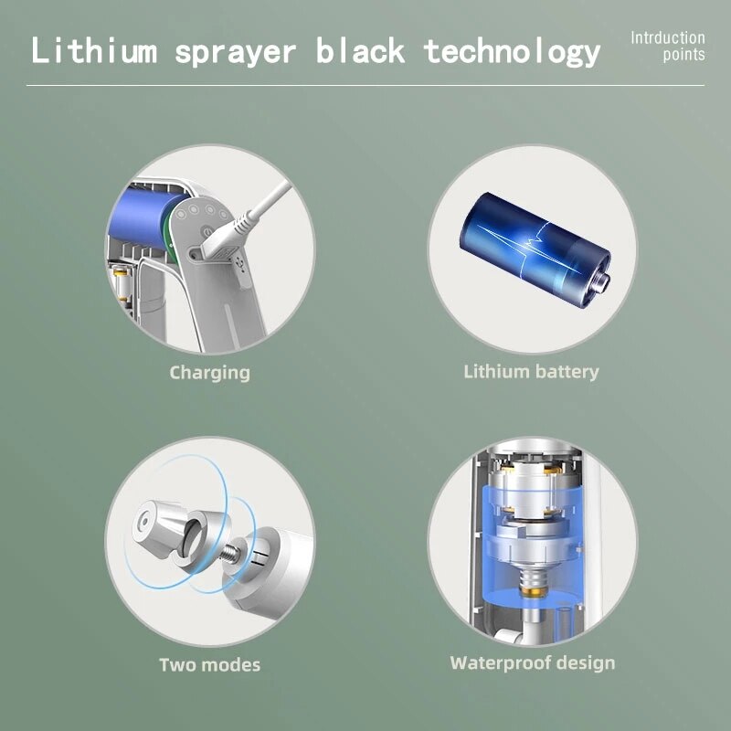 2.5L Elektrische Plantenspuit Fles Automatisch Sproeisysteem Fogger Usb Elektrische Sanitizing Sproeier Hand Watering Machine