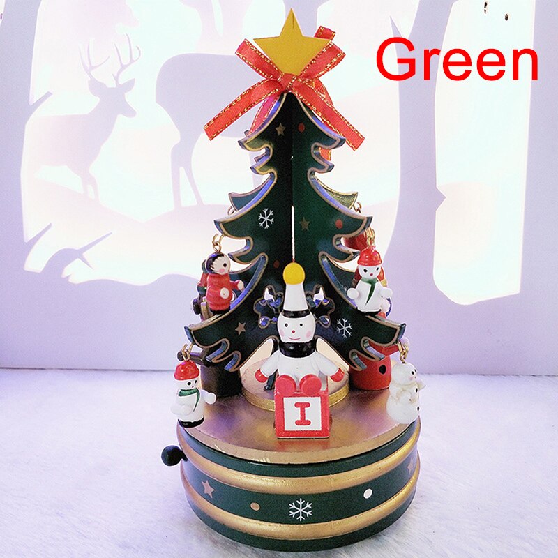 Roterende muziekdoos ornament USB-aangedreven kerstdecoratie met