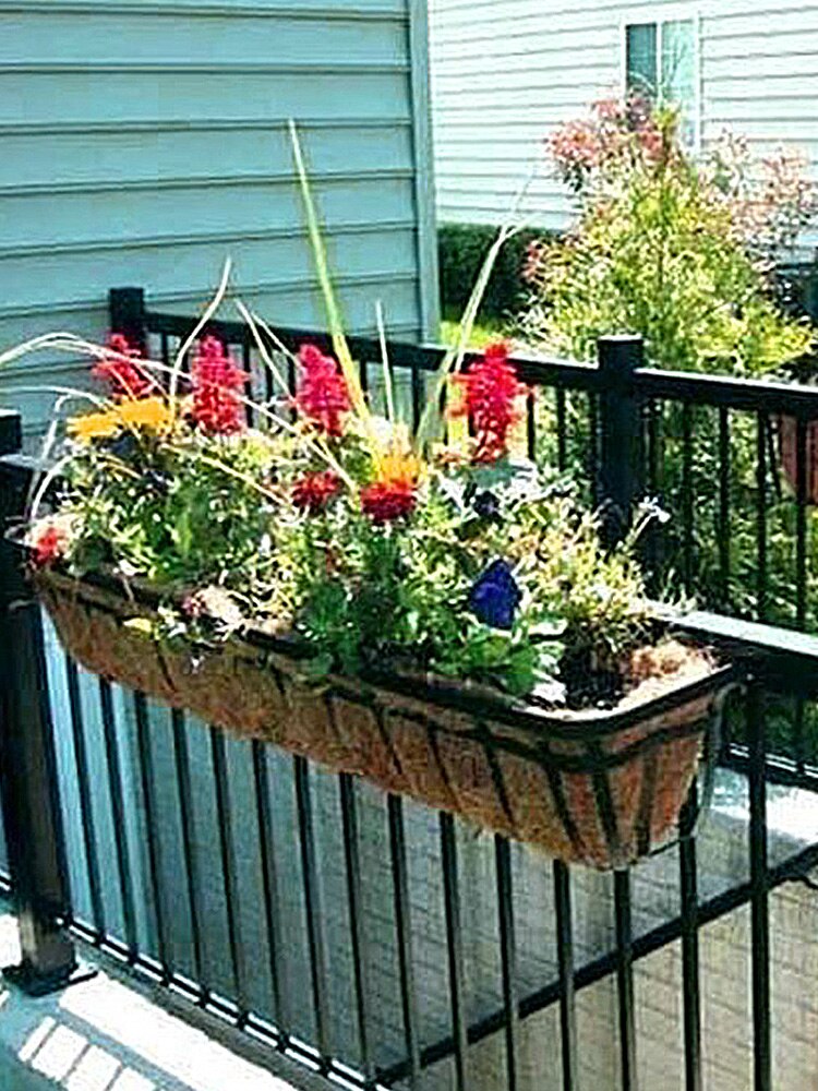 Doublure de jardinière en forme de demi-lune, pour boîte de fenêtre