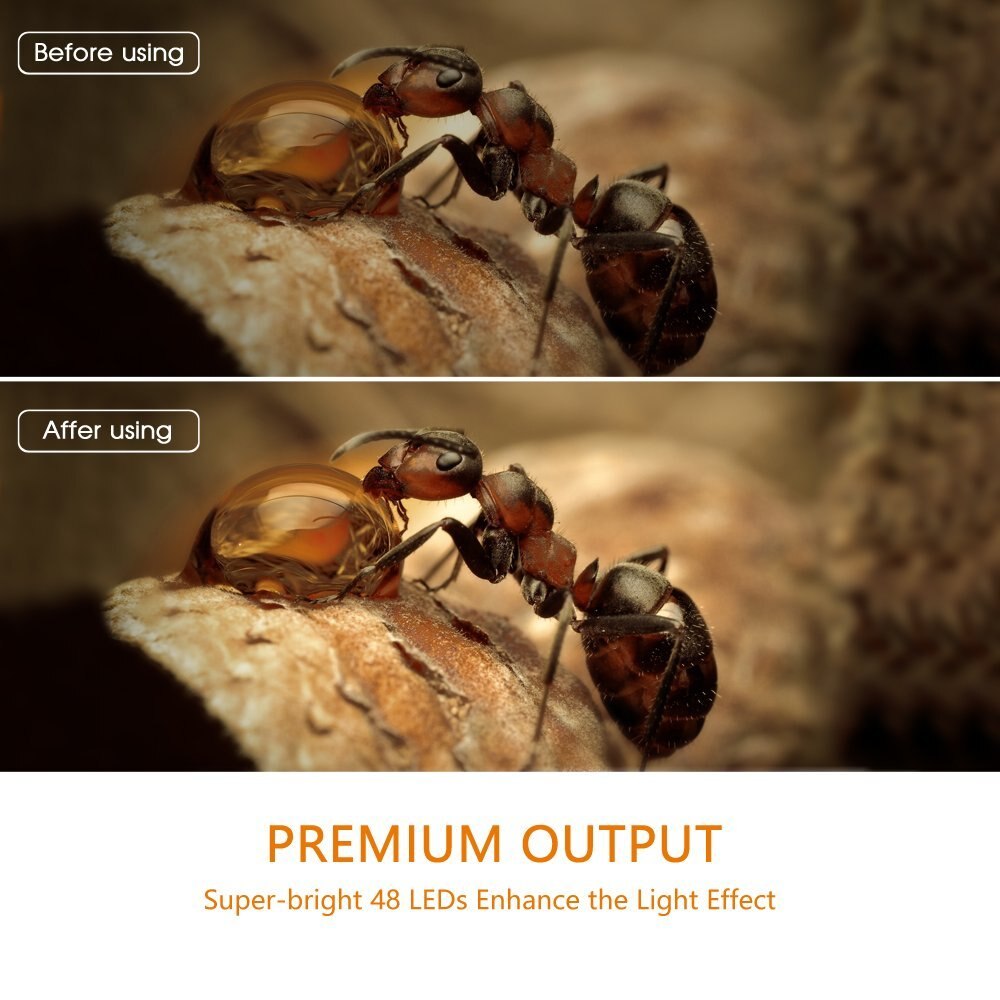 RF-550D LED Macro Ring Flash Light Speedlight Speedlite for Canon Nikon Sony Hotshoe Olympus Panasonic Pentax Flash fc100