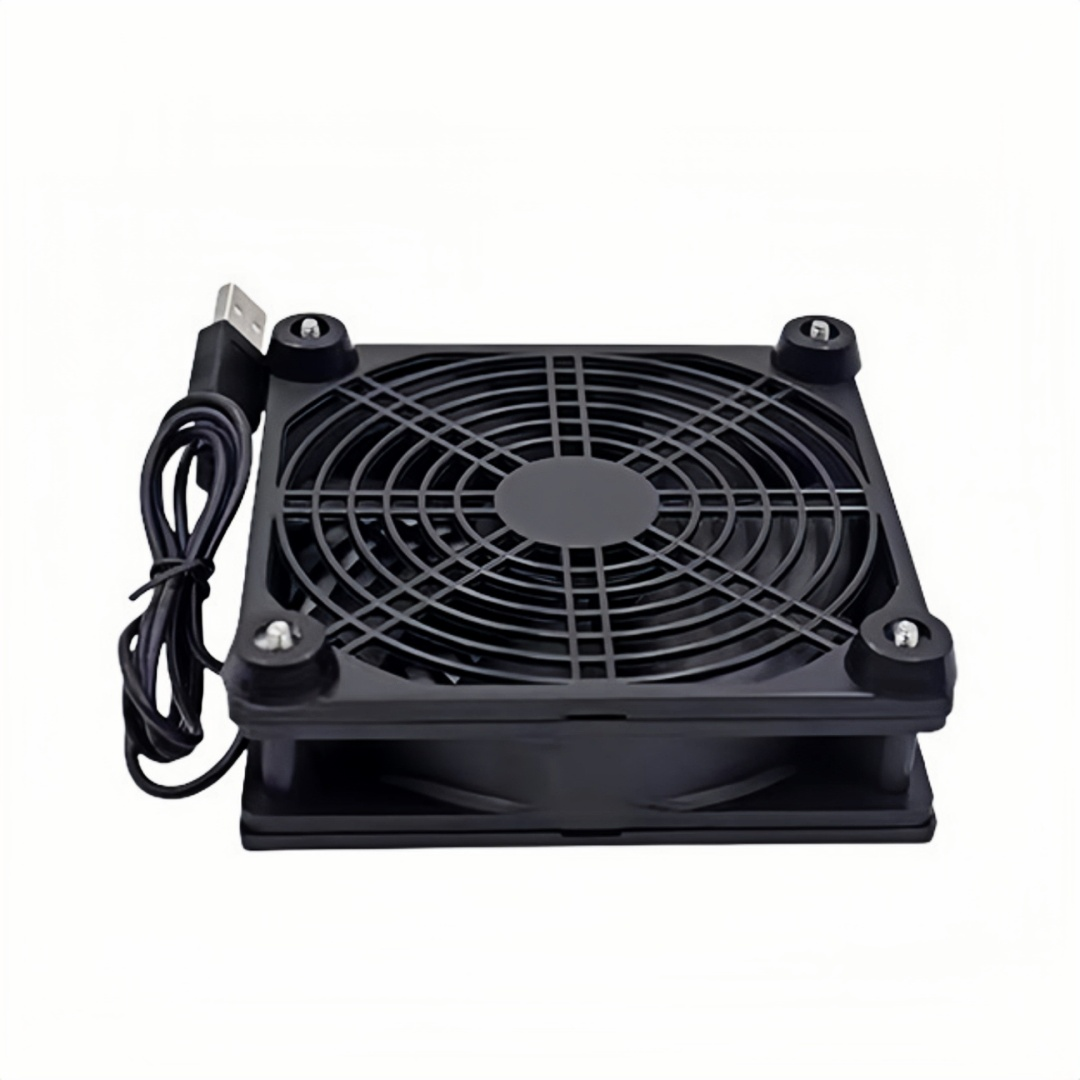 CX FUTRUE USB-Schnittstellen-Lüfter, 5 V, 120 mm ABS, Laptop/Computer/Handy/Router kann mit einer Geschwindigkeit von 1400.
