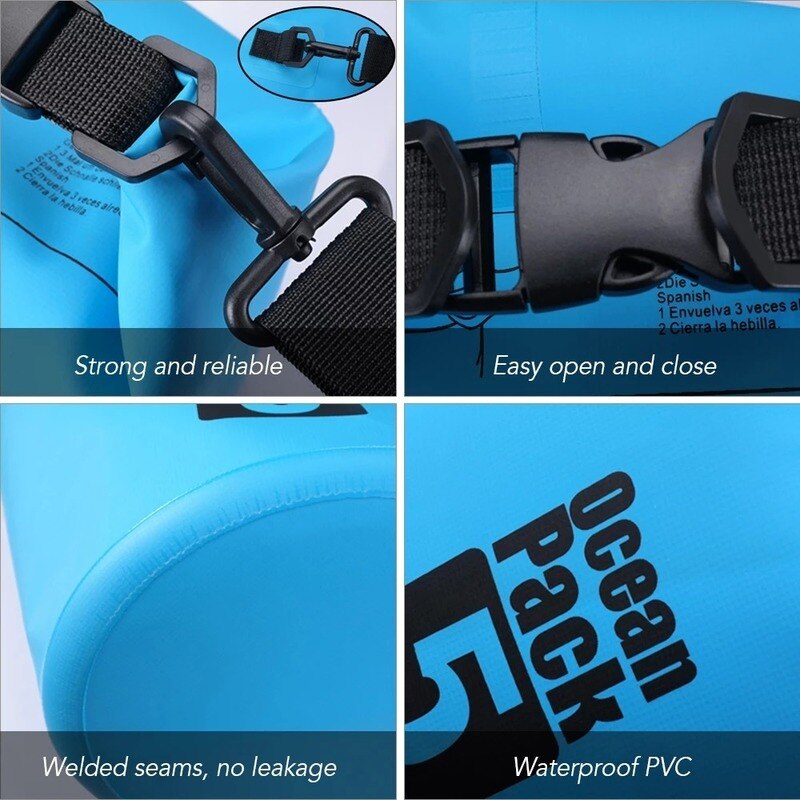 Pvc Zak Waterdichte Tas 2L Outdoor Zwemmen Tas Duiken Compressie Opslag Dry Bag Voor Man Vrouwen Kajakken Rugzak Strand Tassen