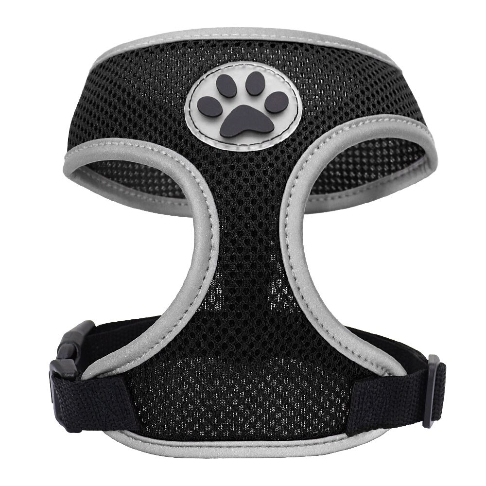 Hond Harnas Nylon Mesh Puppy Kat Harnas Reflecterende Chihuahua Pug Yorkies Harnas Vest Verstelbare Voor Kleine Middelgrote Honden Katten: Black / S