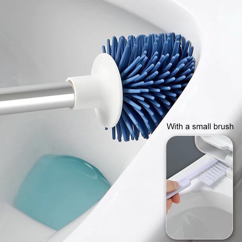 Tpr Silicone Toiletborstel Muur Gemonteerde Staande Wc Schoonmaken Gereedschap Met Base Home Borstel Badkamer Accessoires