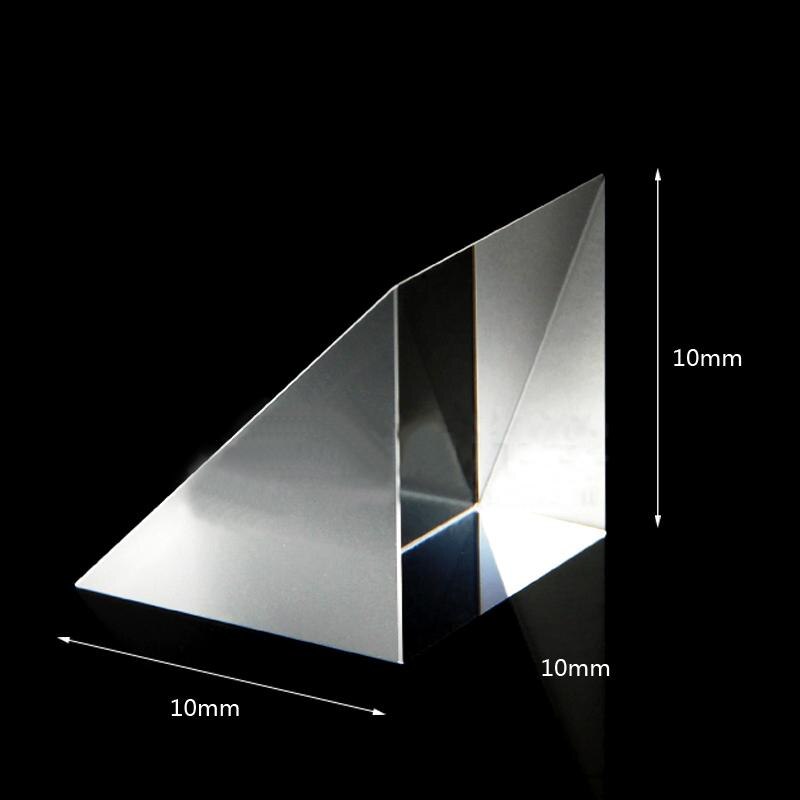 10x10x10mm Optical Glass Triangular Right Angle K9 Prisms Lens Optics