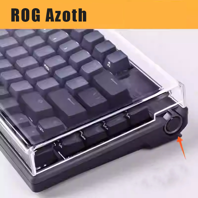 Mechanical Keyboard Dust Cover Acrylic Protecting Shell Bent Compatible With Layout 60 68 87 104 96 WOOTING ROG Azoth IKKI: Orange