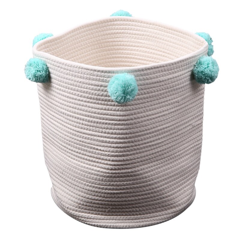 Panier à linge tissé pour vêtements sales, jouets pour enfants, panier de rangement nordique pour décoration de chambre à coucher, articles divers, boîte de rangement, beige: Default Title