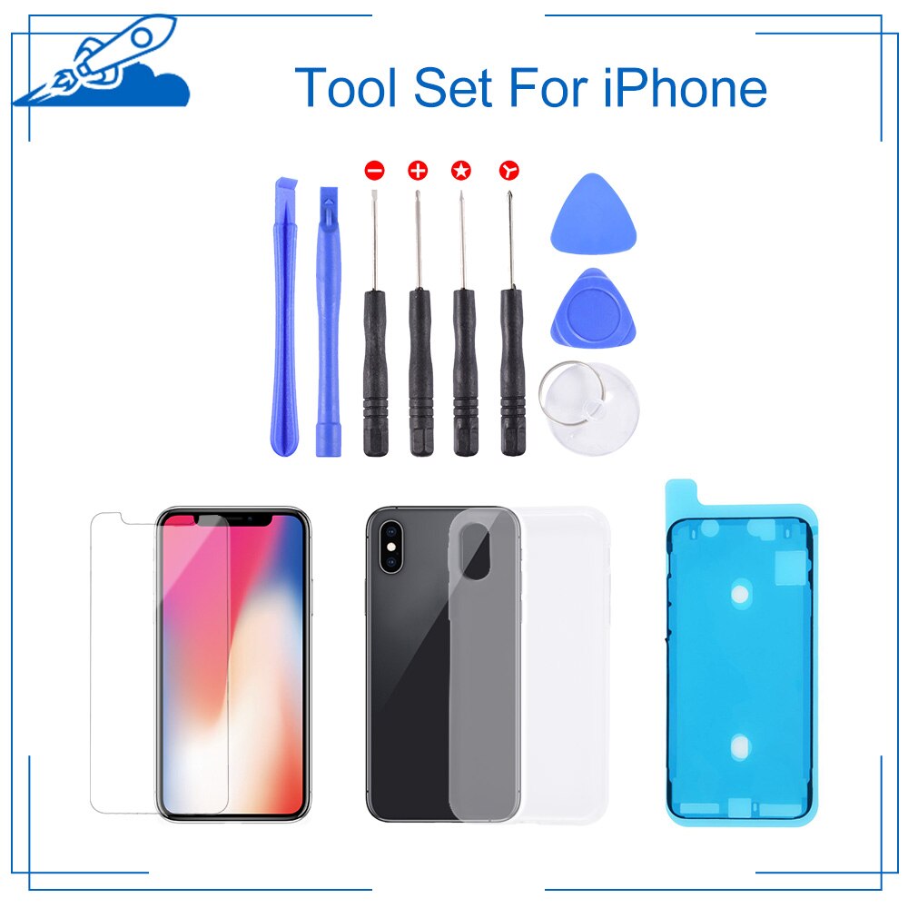 9 in 1 tool set Tempered Glass Screen Protector For iPhone 6 6S 7 8 Plus With Waterproof Tpu Case For iPhone X XR XS 11Pro Max