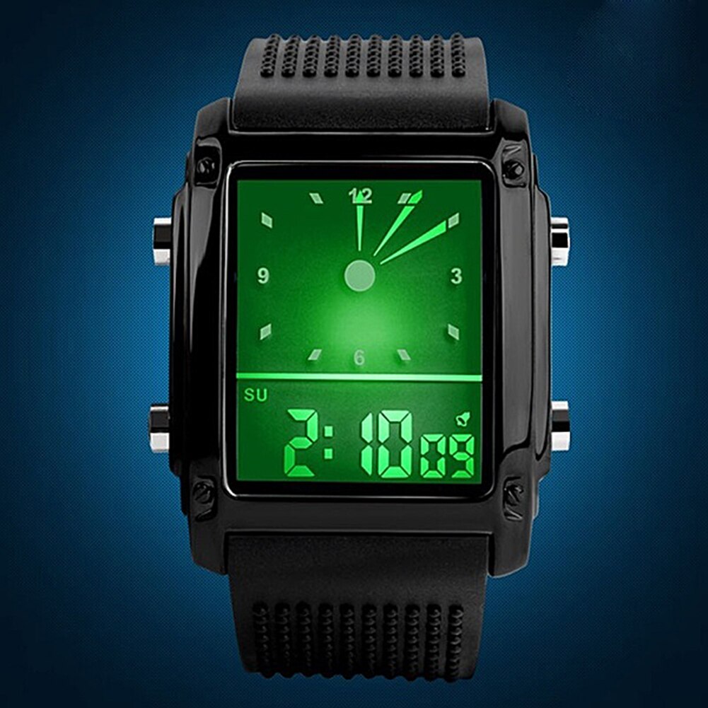 Unisex Waterproof Dual LCD Chronograph Quartz Sport Digital Wrist Watch