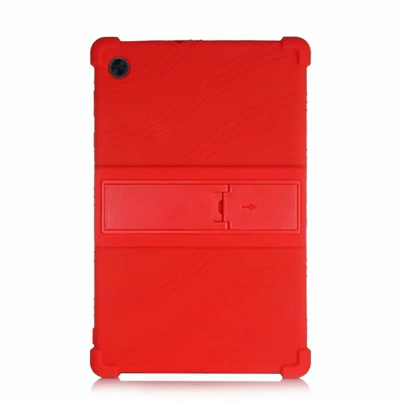 Silicon Case Voor Lenovo Tab M10 Fhd Plus Stand Cover M10Plus TB-X606 TB-X606F TB-X606X Houder Protector: Red