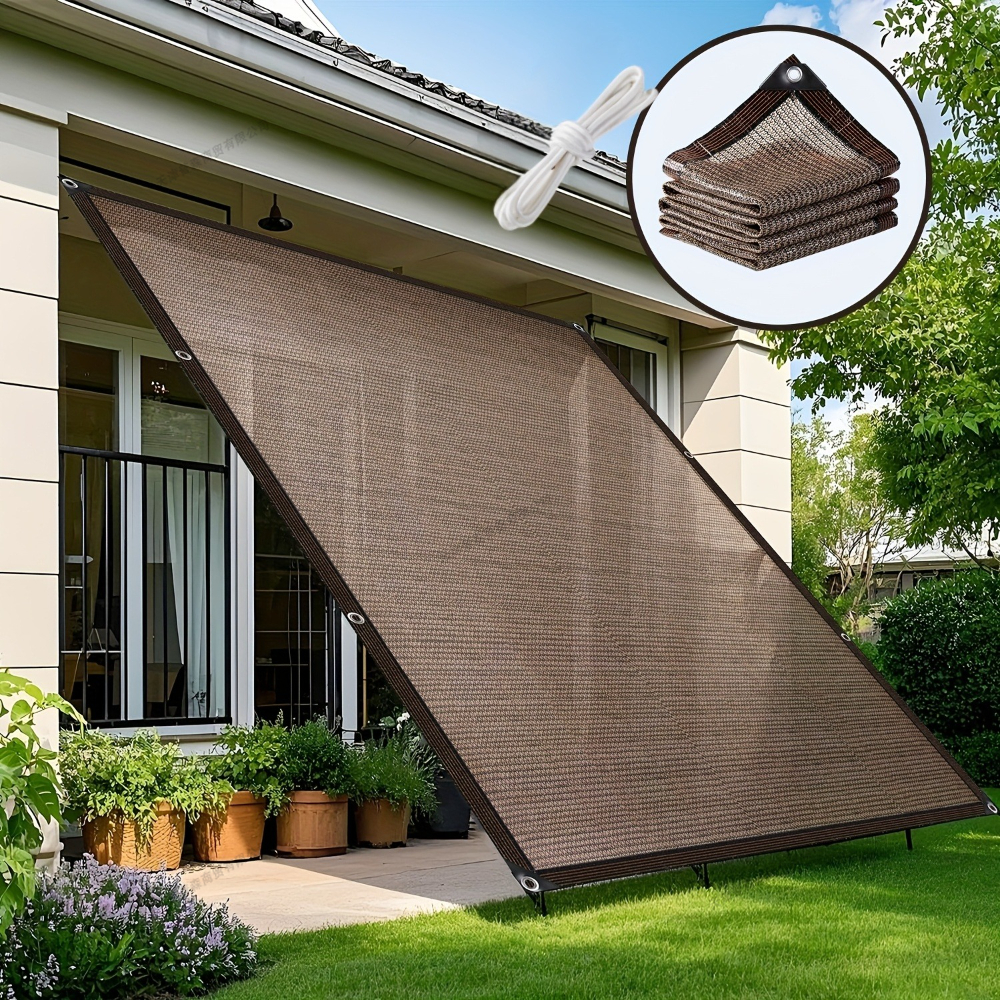 Paño de sombra para pérgola de Patio con ojales, cubierta de red parasol, dosel de protección UV para terraza de jardín al aire libre y reuniones de patio trasero