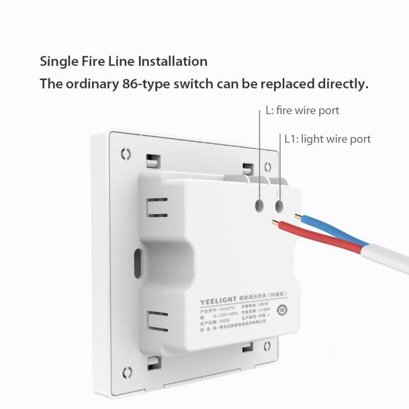 Original Mijia Smart Dimmer Switch Intelligent Adjustment Off Light Still Work 5 In 1 Control Smart Switch For Xiaomi