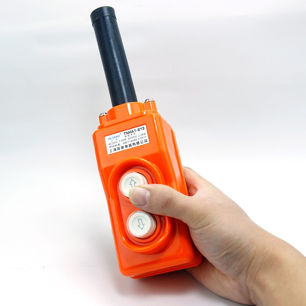 9Touch Punten Waterdichte Kraan Schakelaar Knop Push Takel Controller Voor Regendicht Controle Kanalen Lifting Lier Drive Motor 250V