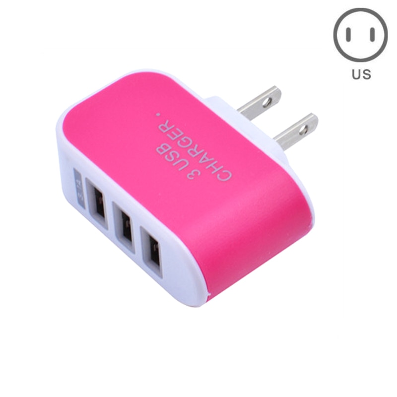 EU/US Plug Charger Station 3 Port USB Charge Charger Travel AC Power Chargers Adapter For Travel Accessories