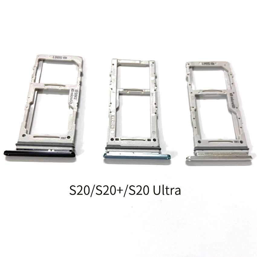 20pcs For Samsung Galaxy S20 Plus Ultra Sim Card Reader Holder Sim Card Tray Holder Slot Adapter Single Dual