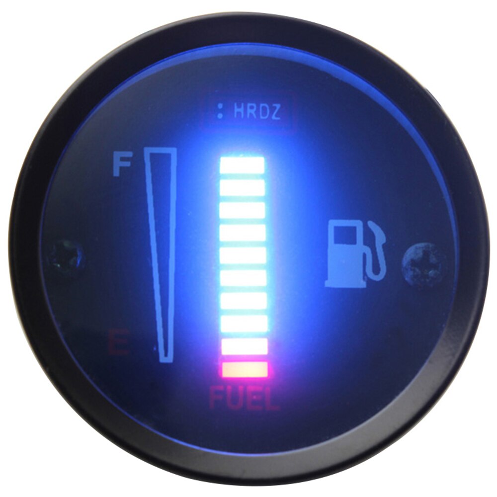 52MM 12V DC Automobile Motorcycle Modified Fuel Meter LED Display Fuel Level Gauge Automobile Motorcycle Universal Boat Truck RV