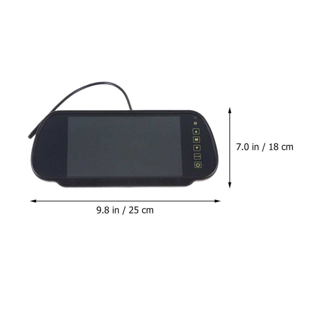 7 Inch Wireless Car Rear Mirror Monitor Wireless Adapter Reversing Camera