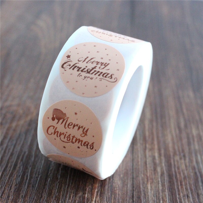 500 stuks kerststicker verpakkingsetiket pot envelop zegel goudfolie 1 inch feestgunsten