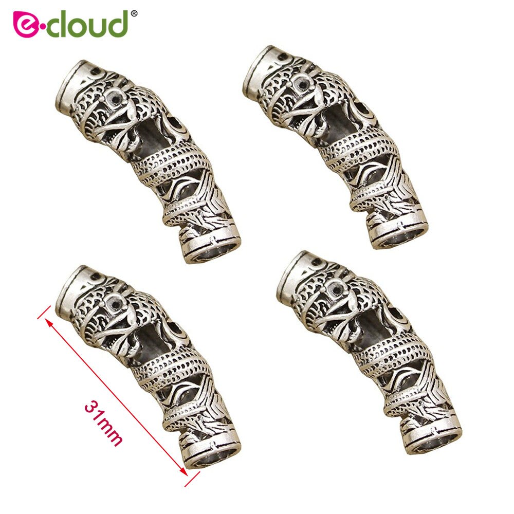 5 stk/parti norse viking drage skæg perle rasta dreadlocks perler fletning hår hovedkjole clip pin