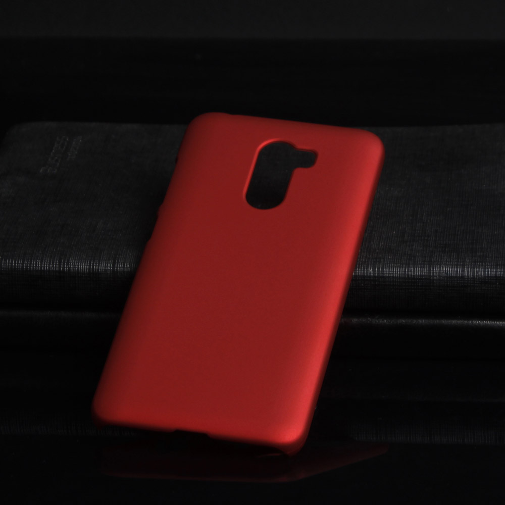 Matte Plastic Coque Cover 5.99For Xiaomi Pocophone F1 Case For Xiaomi Mi Pocophone Poco F1 Phone Back Coque Cover Case: Red