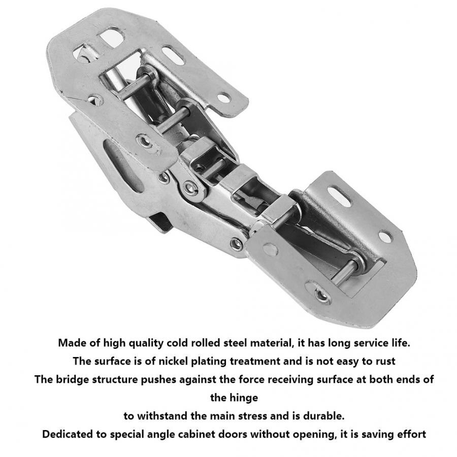 10Pcs Cold Rolled Steel Bridge Shape Free Punch Cabinet Door Furniture Hinge hinges antique hidden hinge