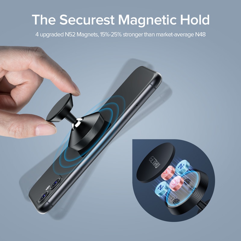 Getihu Universele Magnetische Auto Telefoon Houder Mobiele Mobiele Air Vent Mount Magneet Gps Stand Voor Iphone 12 11 Pro X max 6 7 8 Xiaomi