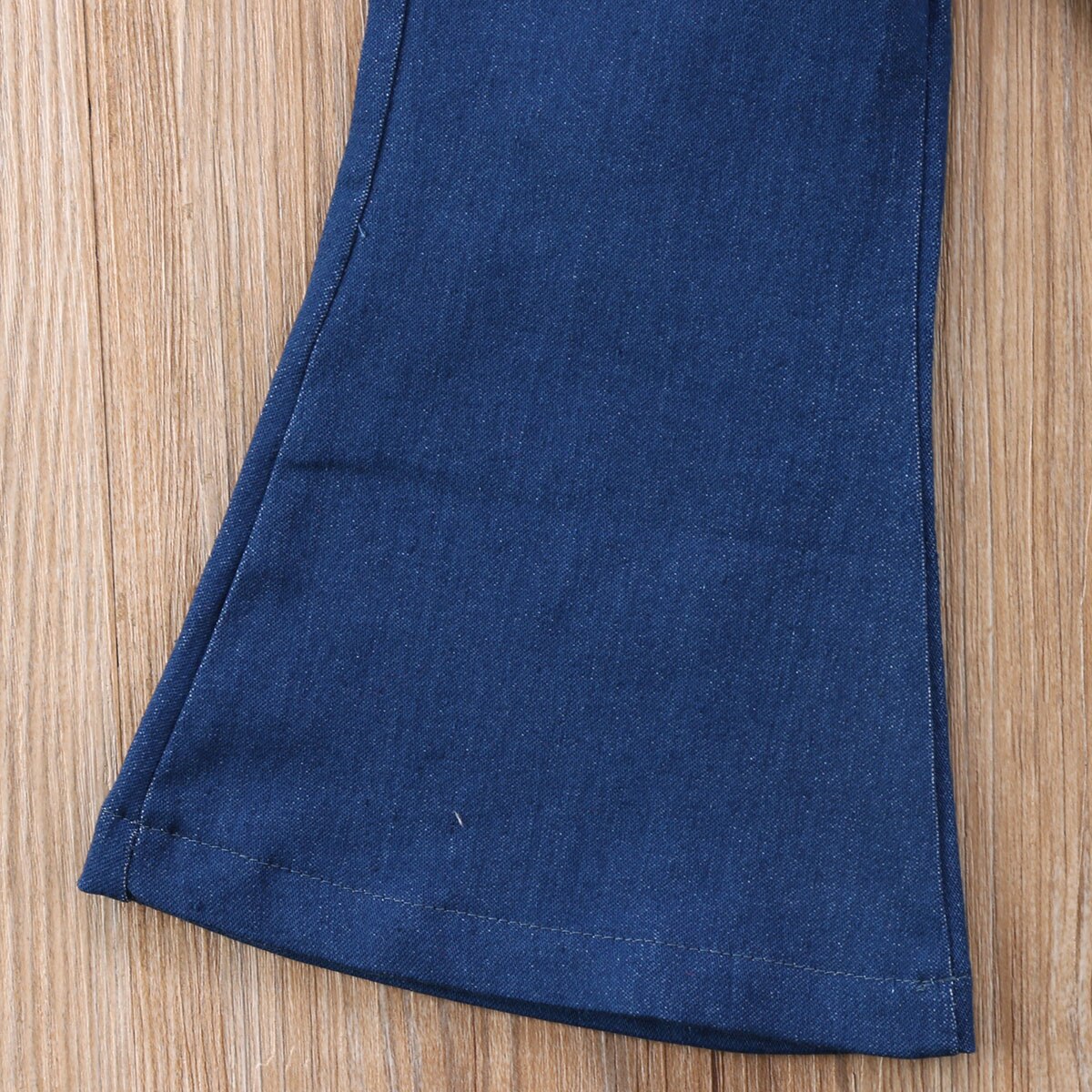 Bella Denim Della Bretella Della Tuta per la Ragazza Del Bambino Bib Tute e Salopette