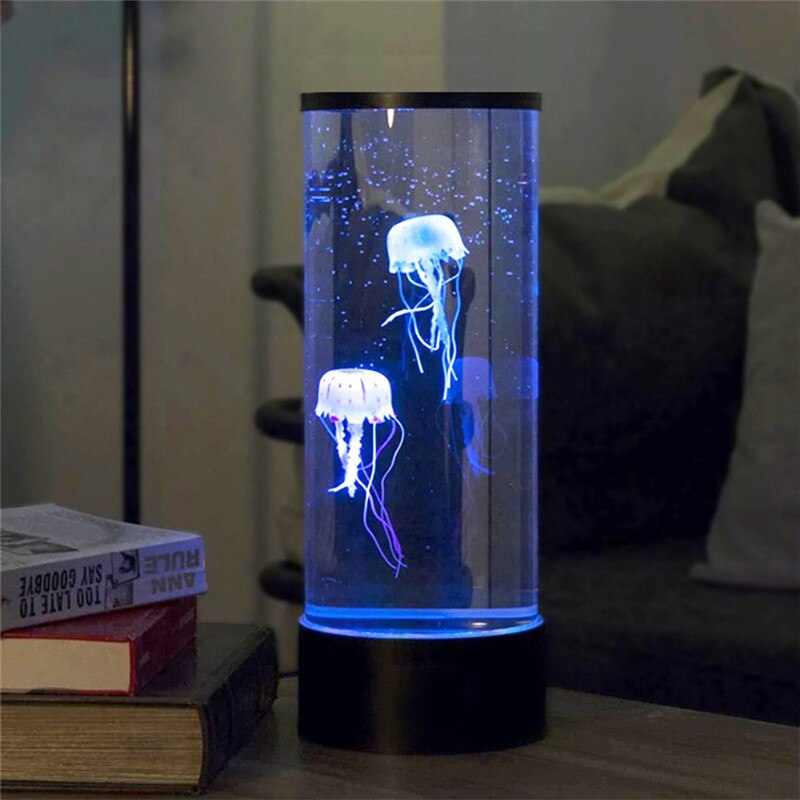 Led Fantasy Kwallen Lamp Usb Power Aangedreven Kleur Veranderende Kwallen Aquarium Led Ontspannen Stemming Atmospherelight Kids