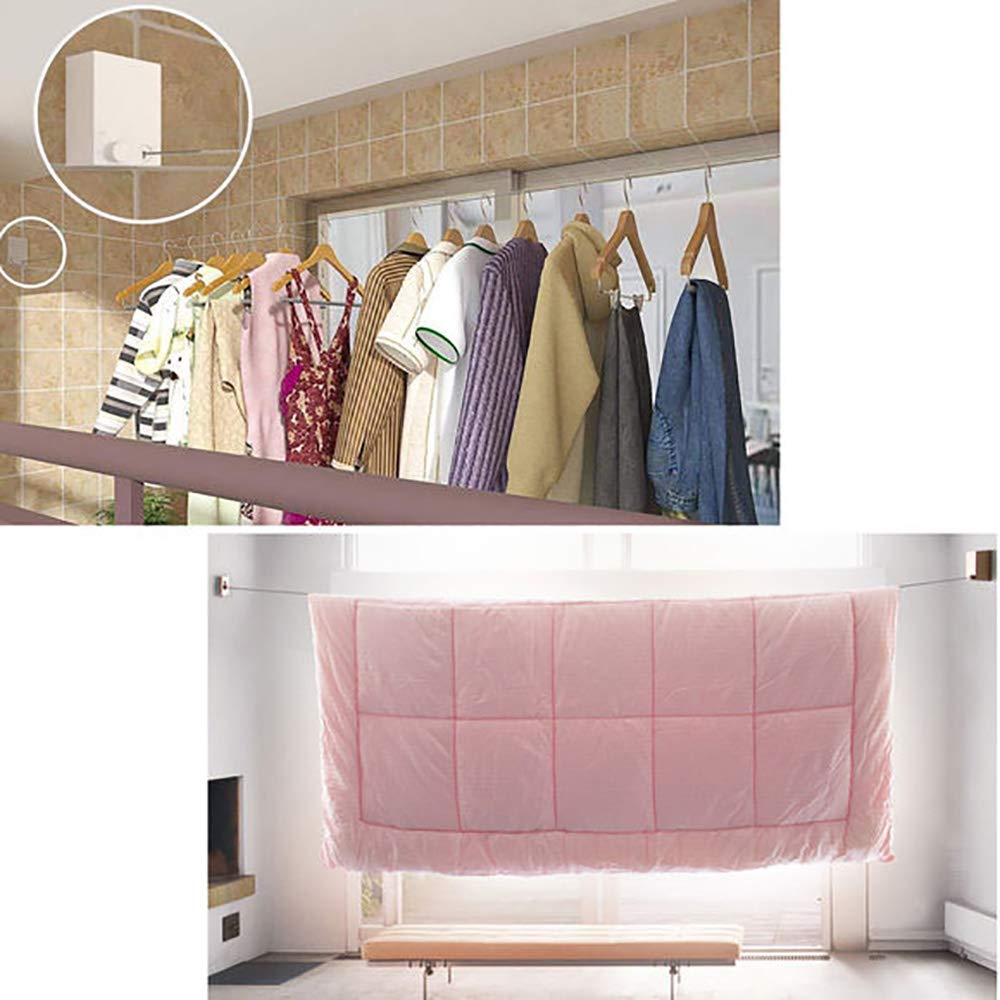 Creatieve Outdoor Kleding Rek Indoor Intrekbare Waslijn Touw Telescopische Roestvrij String Wasserij Hangers Muur Droogrek