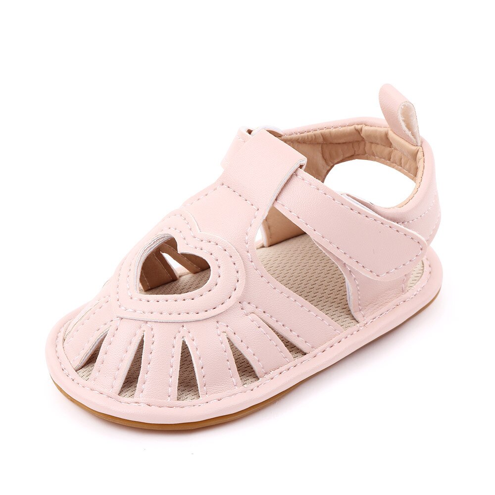 Love Heart Baby Girl Shoes Summer Red Princess Sandals Newborn First Walkers Soft Sole Infant Bebe Toddler Shoes Arrivals: Pink / 0-6 Months