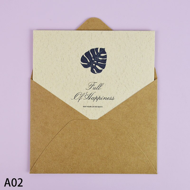 5 Stks/set Vintage Kraft Envelop Bericht Kaart Trouwkaarten Venster Envelop Brief Envelop: A02