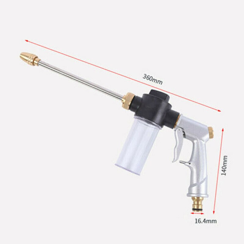 High Pressure Water Spray Gun Metal Brass Nozzle Garden Water Pipe Lawn Car Wash Car Spray Gun Cleaner